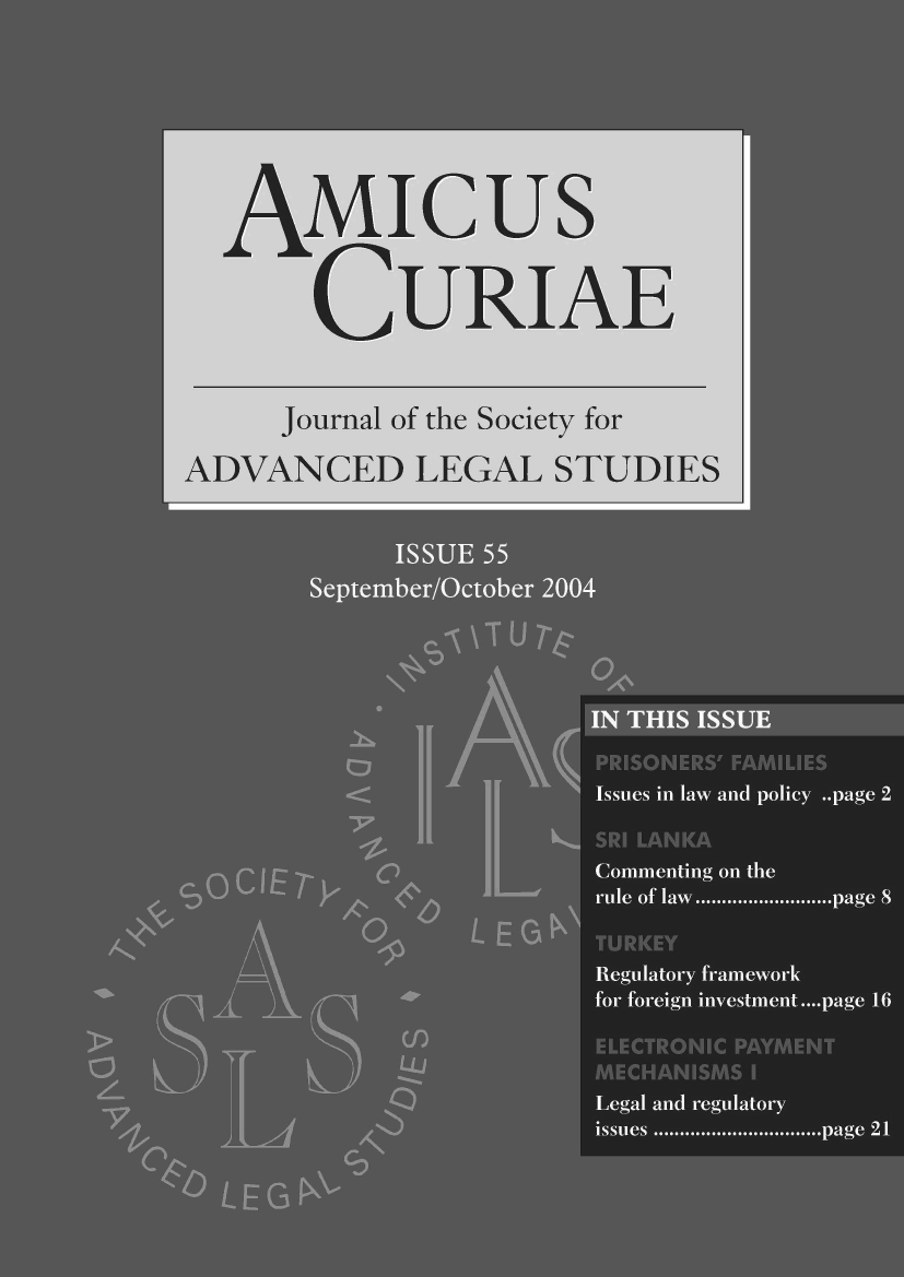 handle is hein.journals/amcrae55 and id is 1 raw text is: AMIcus
CURIAE
Journal of the Society for
ADVANCED LEGAL STUDIES


