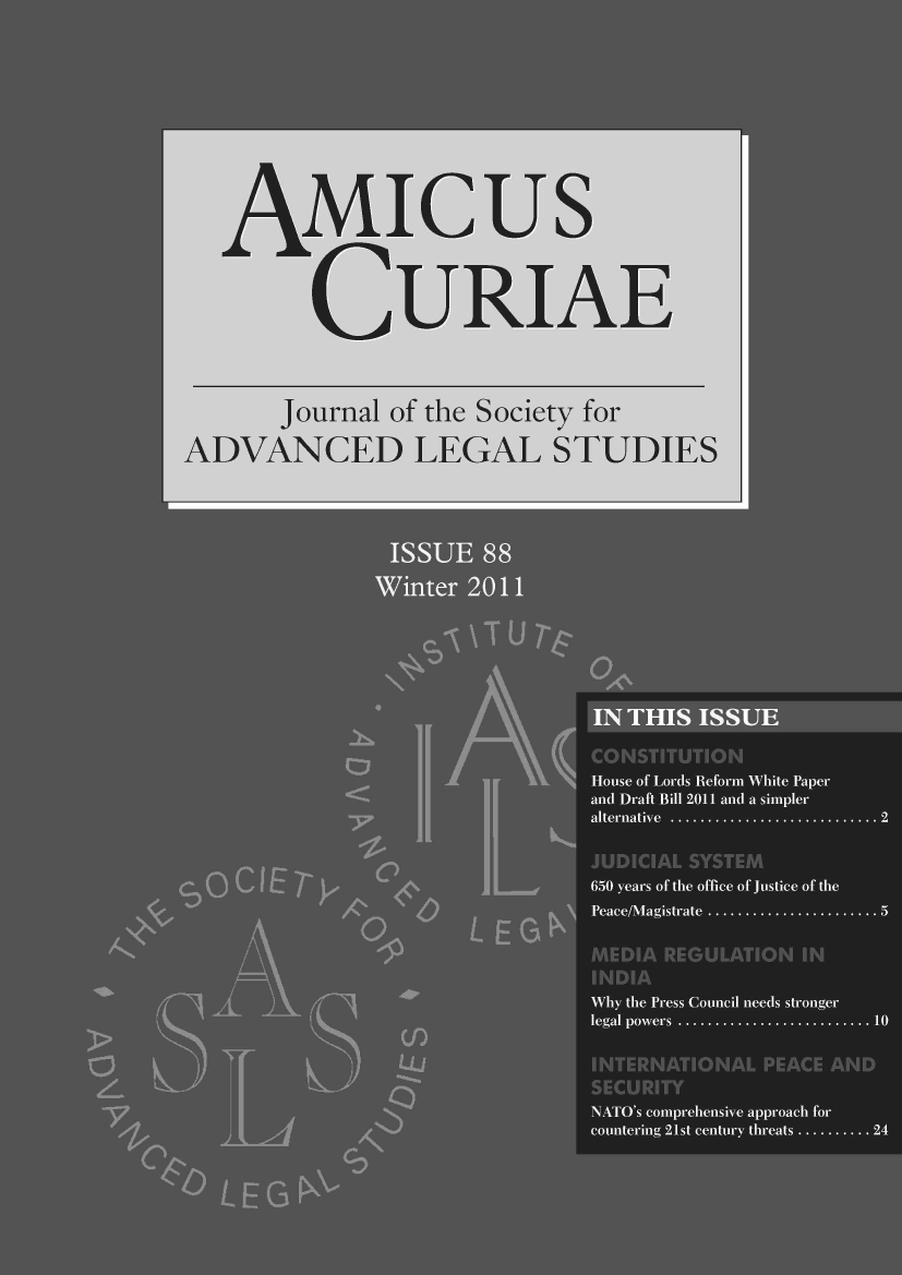 handle is hein.journals/amcrae88 and id is 1 raw text is: AMIcus
CURIAE
Journal of the Society for
ADVANCED LEGAL STUDIES



