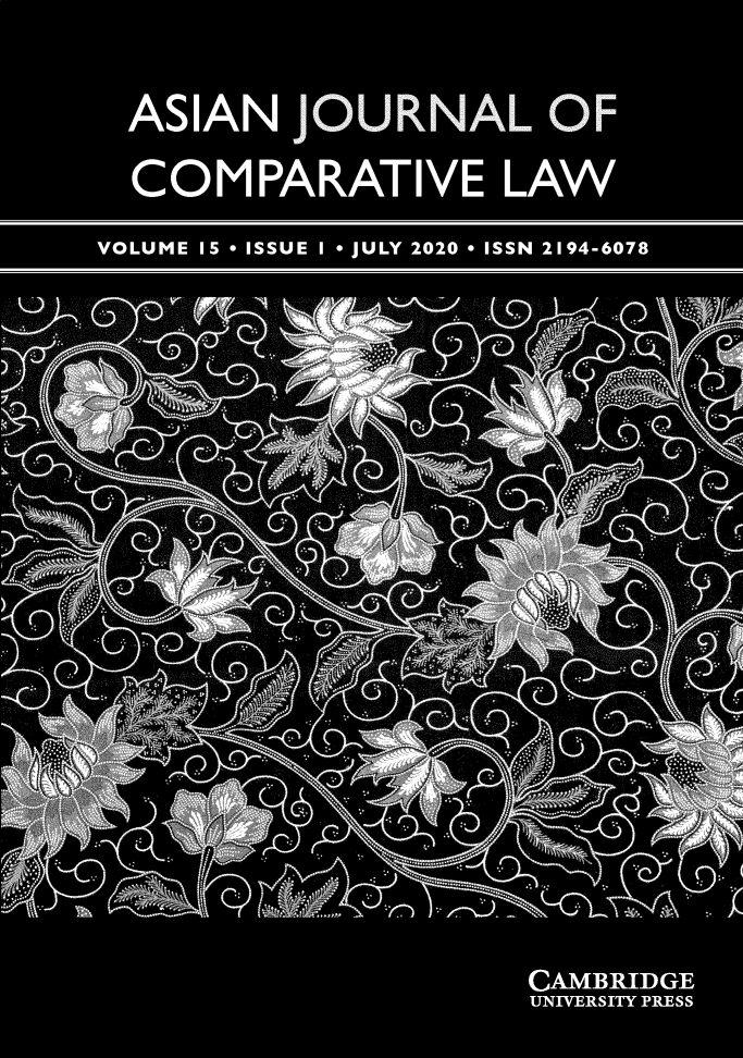 handle is hein.journals/asjcoml15 and id is 1 raw text is: 

ASIAN   JOURNAL OF
  COMPARATIVE LAW
VOLUME 15  ISSUE I  JULY 2020  .ISSN 2194-6078






            (I









  -                     I
                    CAMORIDGE


