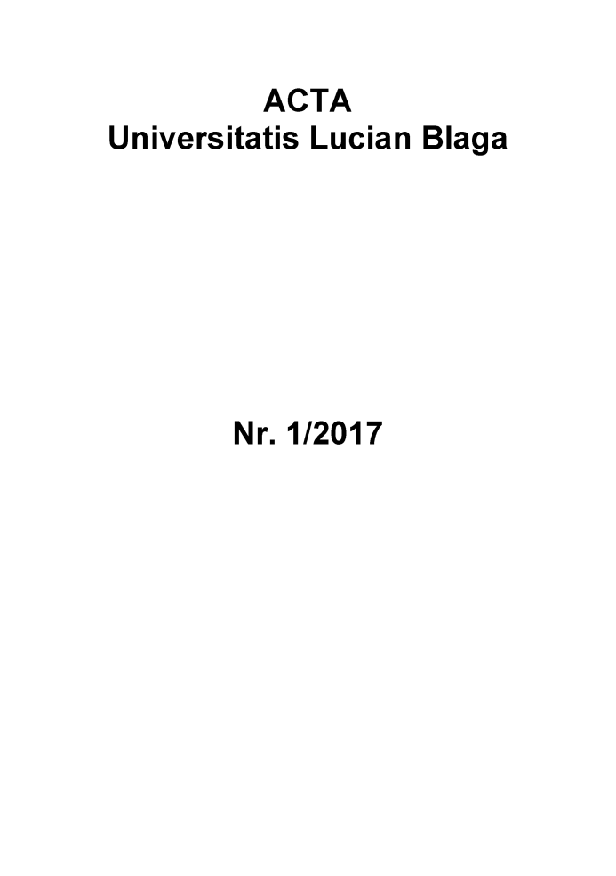 handle is hein.journals/asunlub2017 and id is 1 raw text is: 

ACTA


Universitatis


Lucian Blaga


Nr. 1/2017


