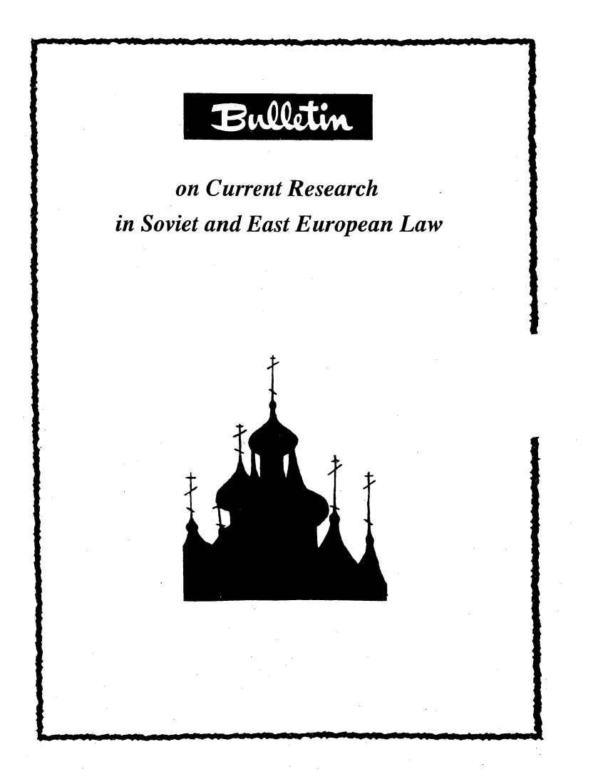 handle is hein.journals/bcresee43 and id is 1 raw text is: ï»¿on Current Research
in Soviet and East European Law

k


