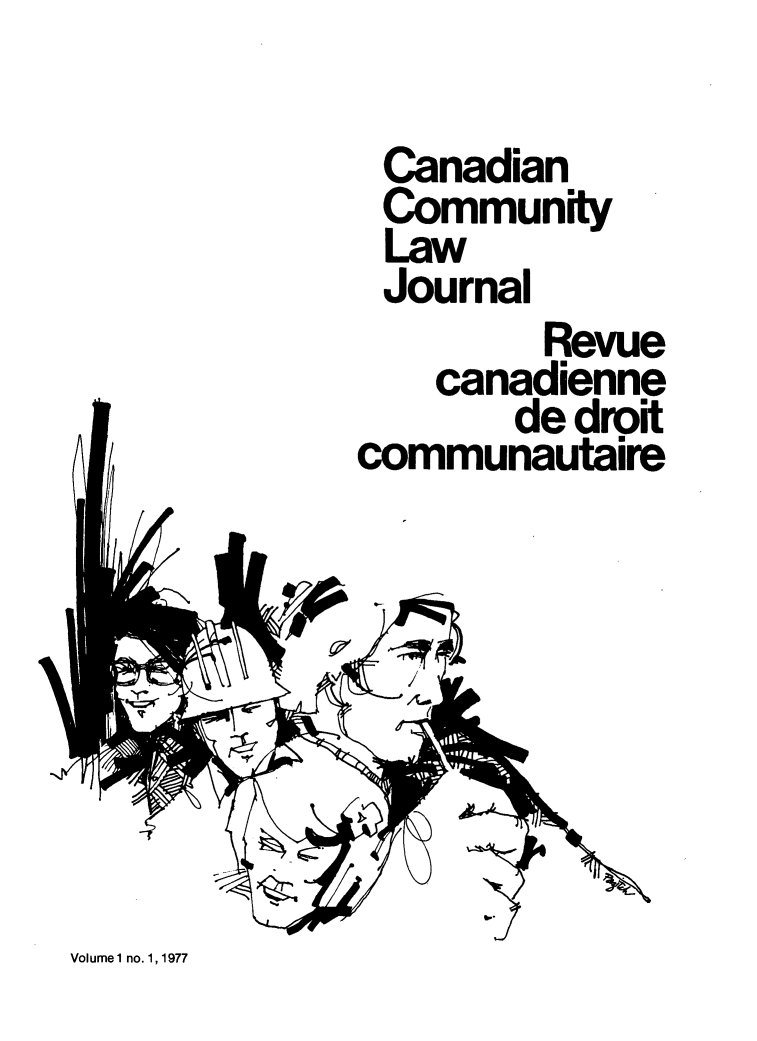 handle is hein.journals/ccljrcd1 and id is 1 raw text is: 

Canadian
Community
Law
Journal
         Revue
    canadienne
        de droit
communautaire


III


NYV


Volume1 no. 1,1977


I


t


