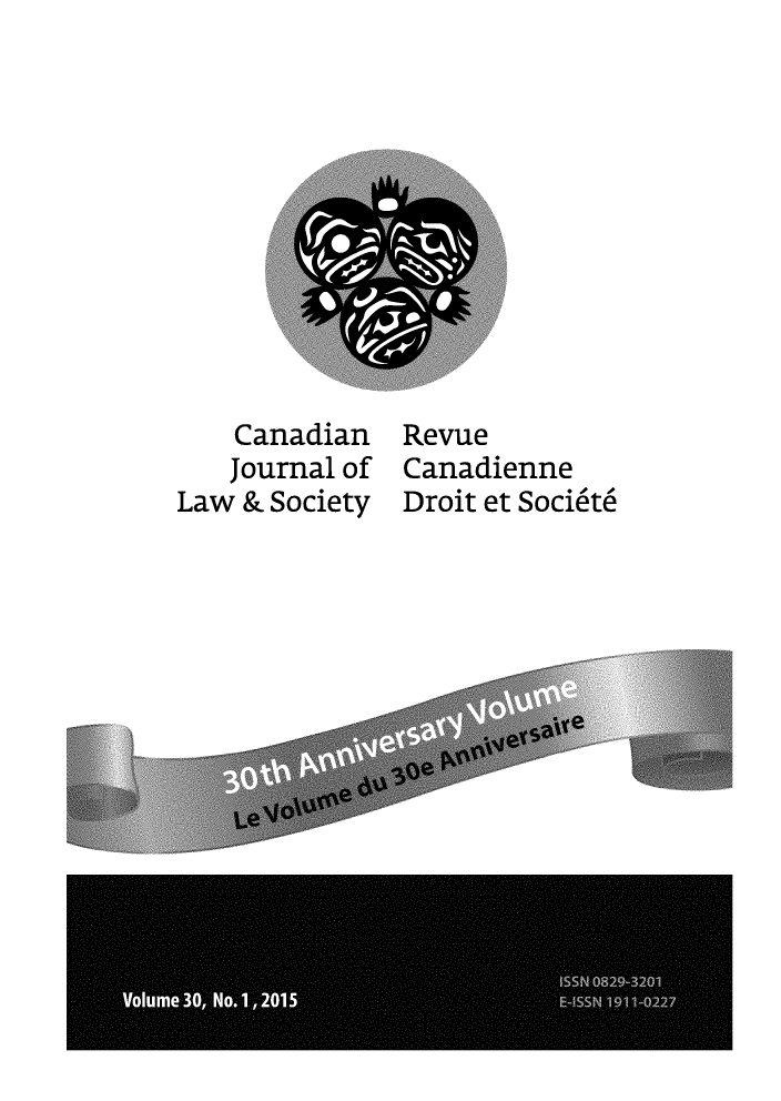 handle is hein.journals/cjls30 and id is 1 raw text is: 











    Canadian
    Journal of
Law & Society


Revue
Canadienne
Droit et Soci te


