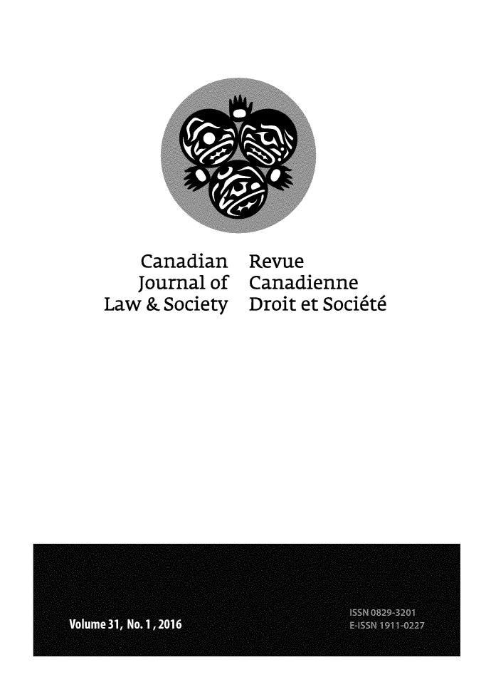handle is hein.journals/cjls31 and id is 1 raw text is: 










    Canadian
    Journal of
Law & Society


Revue
Canadienne
Droit et Societ



