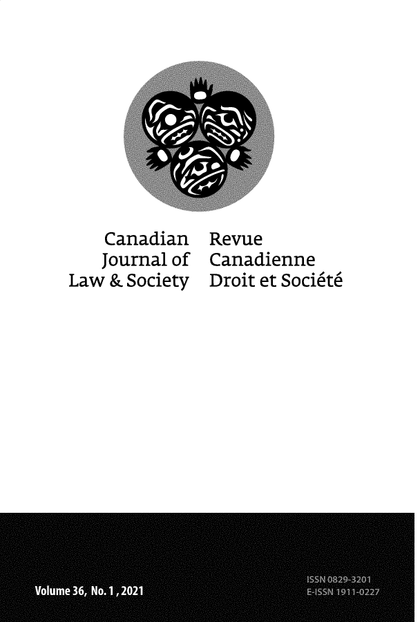 handle is hein.journals/cjls36 and id is 1 raw text is: Canadian
Journal of
Law & Society

Revue
Canadienne
Droit et Socie6t



