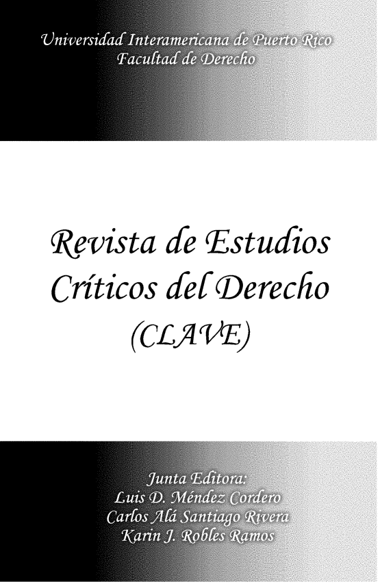 handle is hein.journals/clave2 and id is 1 raw text is: 




Revista
Críticos


de Estudios
delDerecho


(CLA VB)


