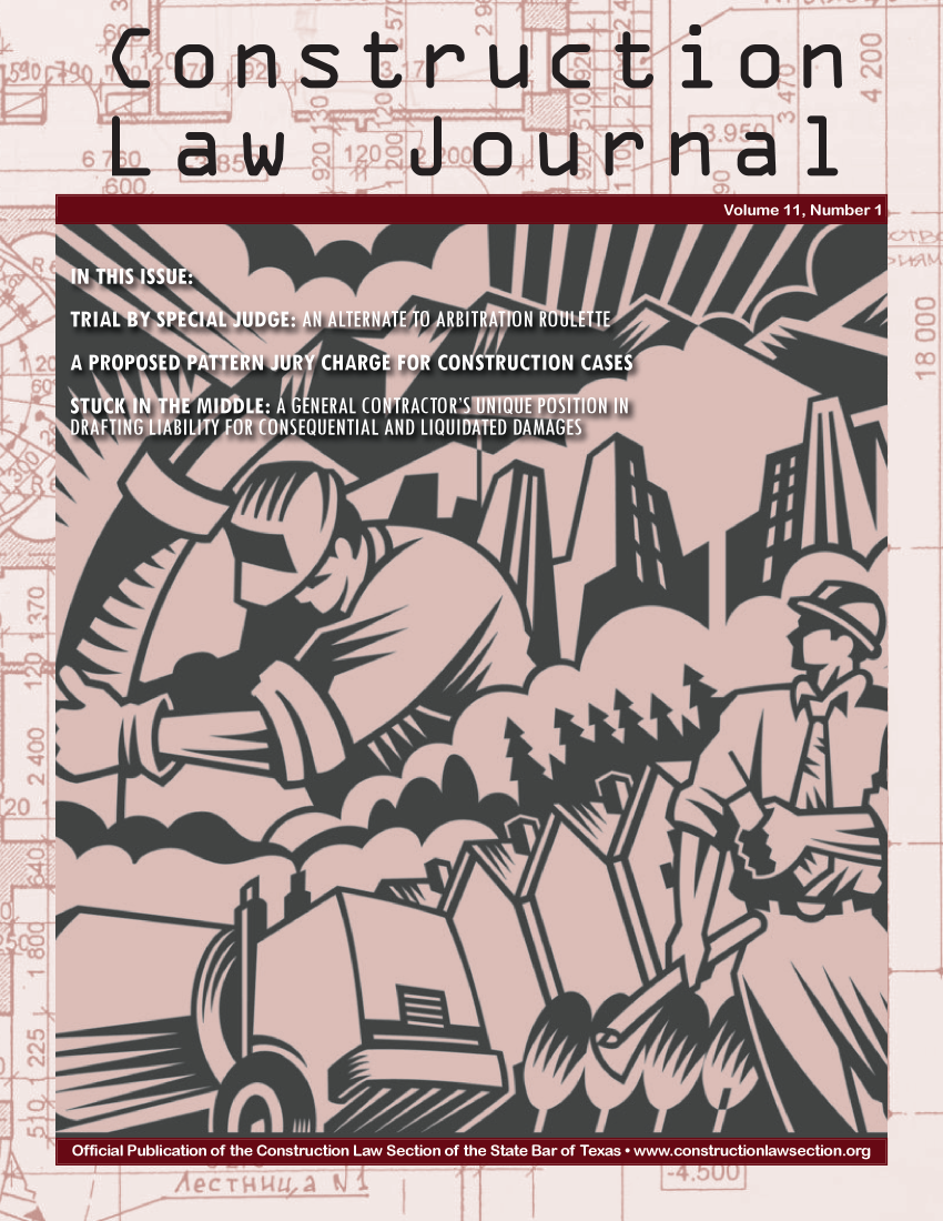 handle is hein.journals/constlj11 and id is 1 raw text is: Construction
Law  Journal


