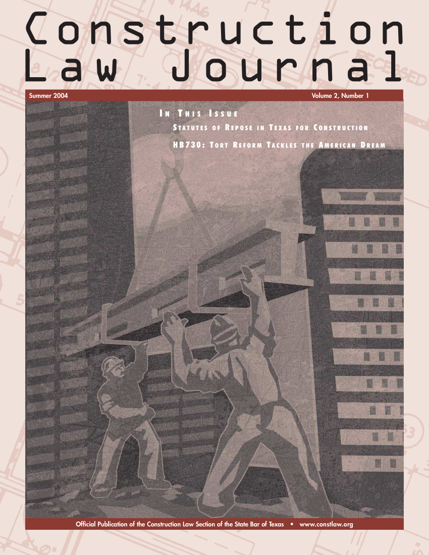 handle is hein.journals/constlj2 and id is 1 raw text is: Construction
Law Journal


