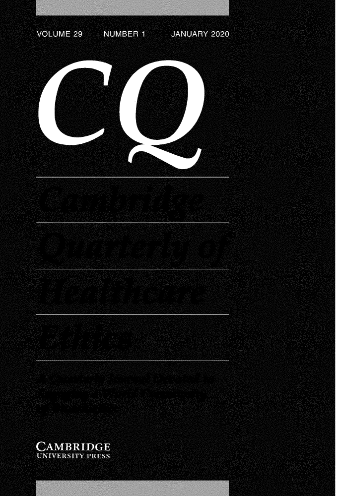 handle is hein.journals/cqhe29 and id is 1 raw text is: 


VOLUME 29   NUMBER 1   JANUARY 2020














































CAMBRIDGE
UNIVERSITY PRESS


