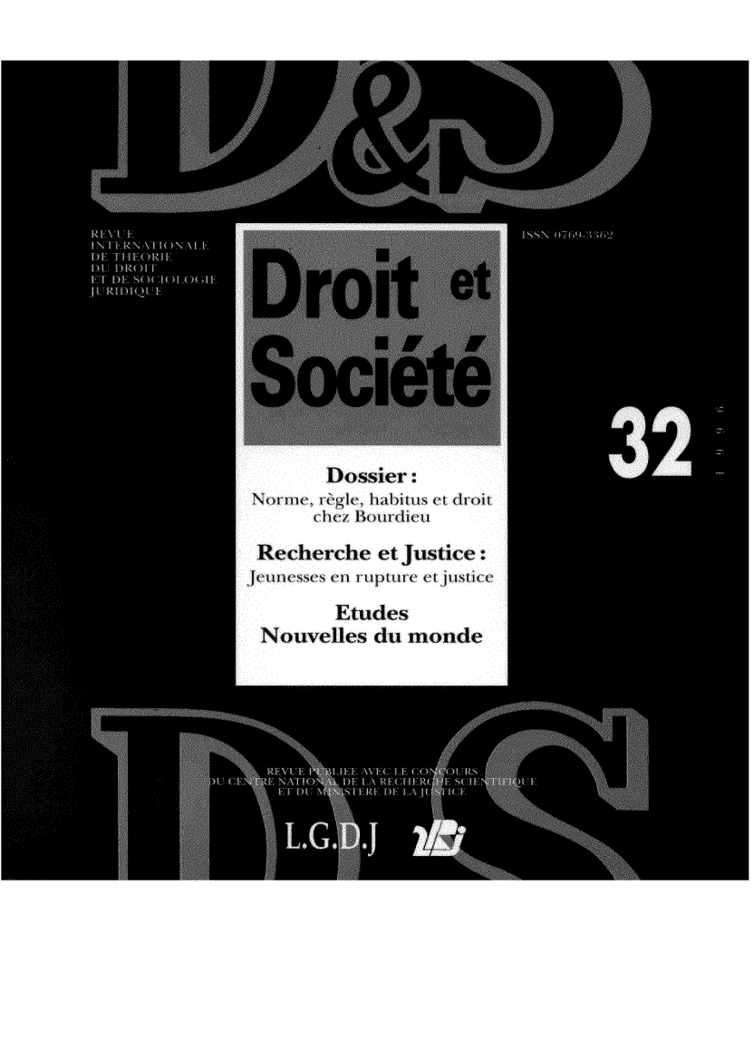 handle is hein.journals/droitsc32 and id is 1 raw text is: 



















      Dossier:
Norn  re  Imbithi i t droil
     chei Houiu
Recherche  et Justice:
    ecl n rpur (e jutice
       Etudes
 Nouvelles du monde



