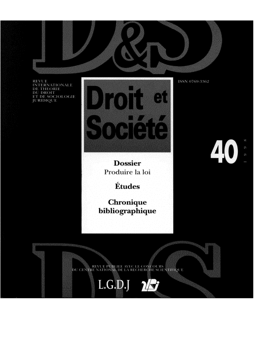 handle is hein.journals/droitsc40 and id is 1 raw text is: 



















    Dossier
  Produire Ia loi

    Etudes

    Chronique
bibliographique


