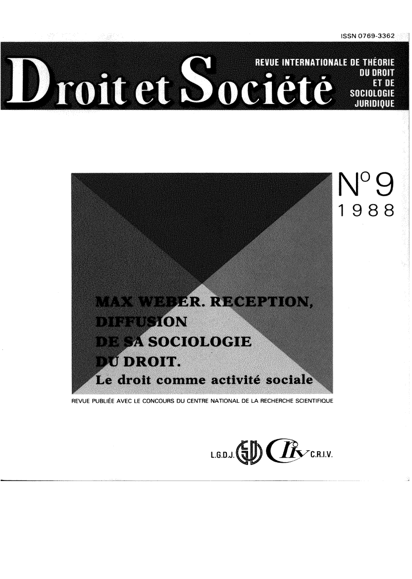 handle is hein.journals/droitsc9 and id is 1 raw text is: 












No 9
1988


REVUE PUBLIFE AVEC LE CONCOURS DU CENTRE NATIONAL DE LA RECHERCHE SCIENTIFIQUE


L.G.D.J.


