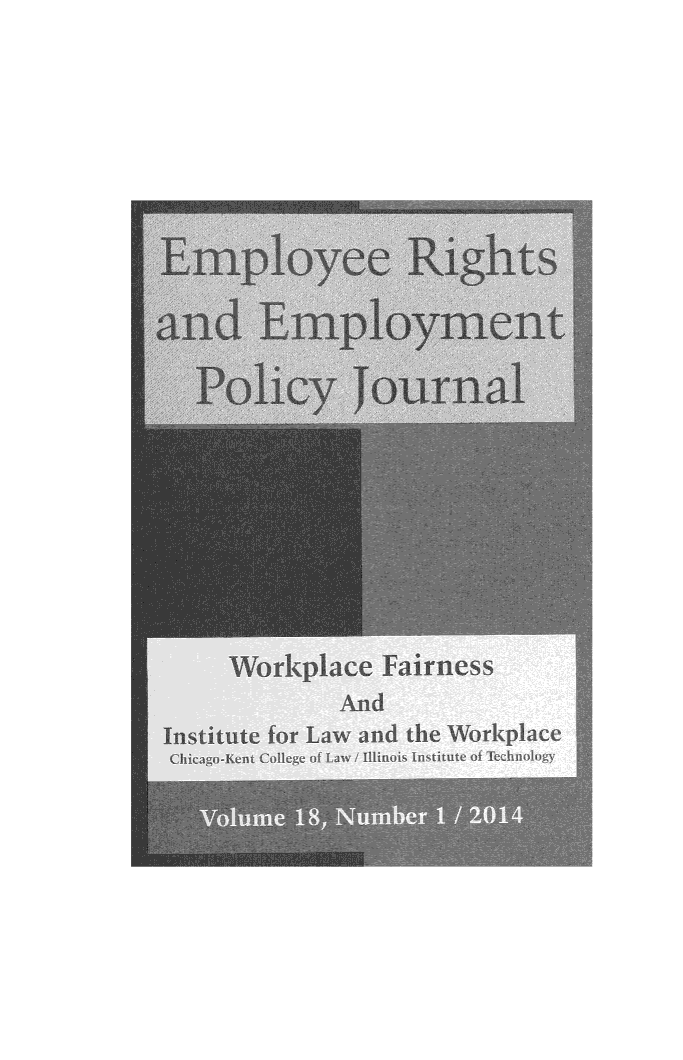 handle is hein.journals/emplrght18 and id is 1 raw text is: 


Employee Rights
nd  Employment
<Policy Jo nal


