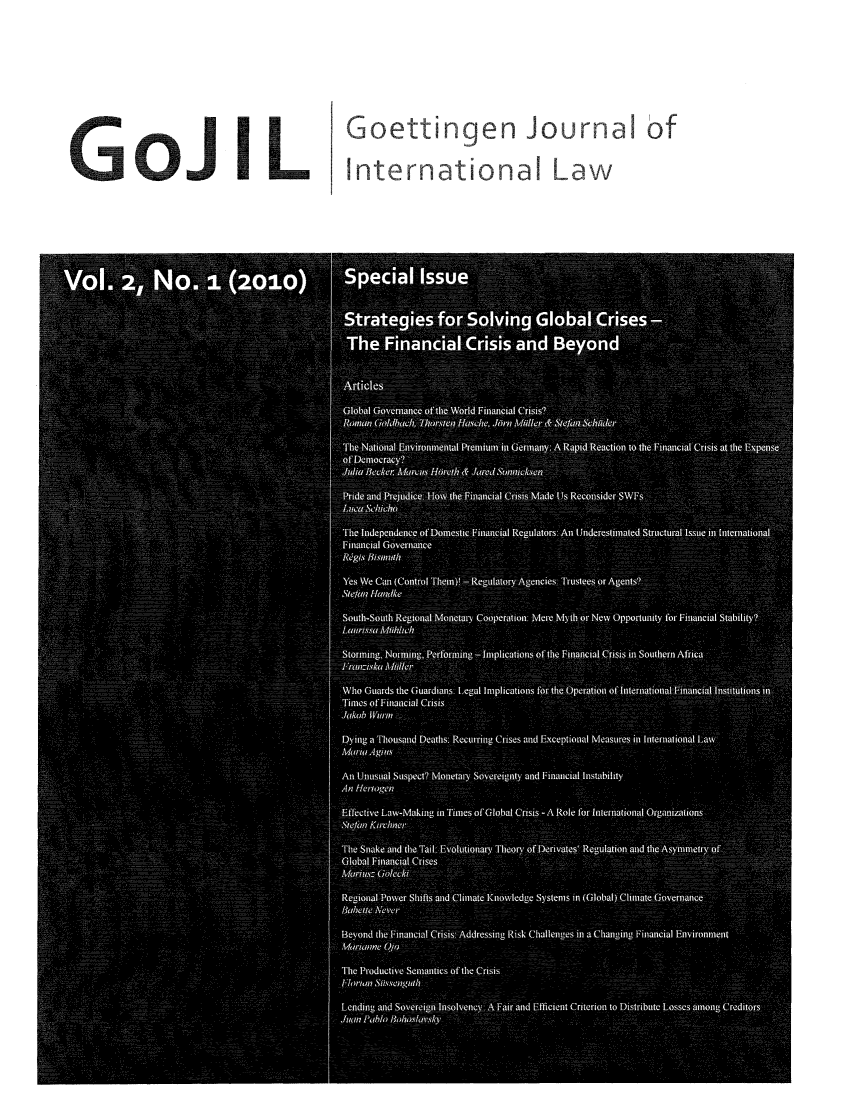 handle is hein.journals/gojil2 and id is 1 raw text is: Goettingen Journal of
International Law


