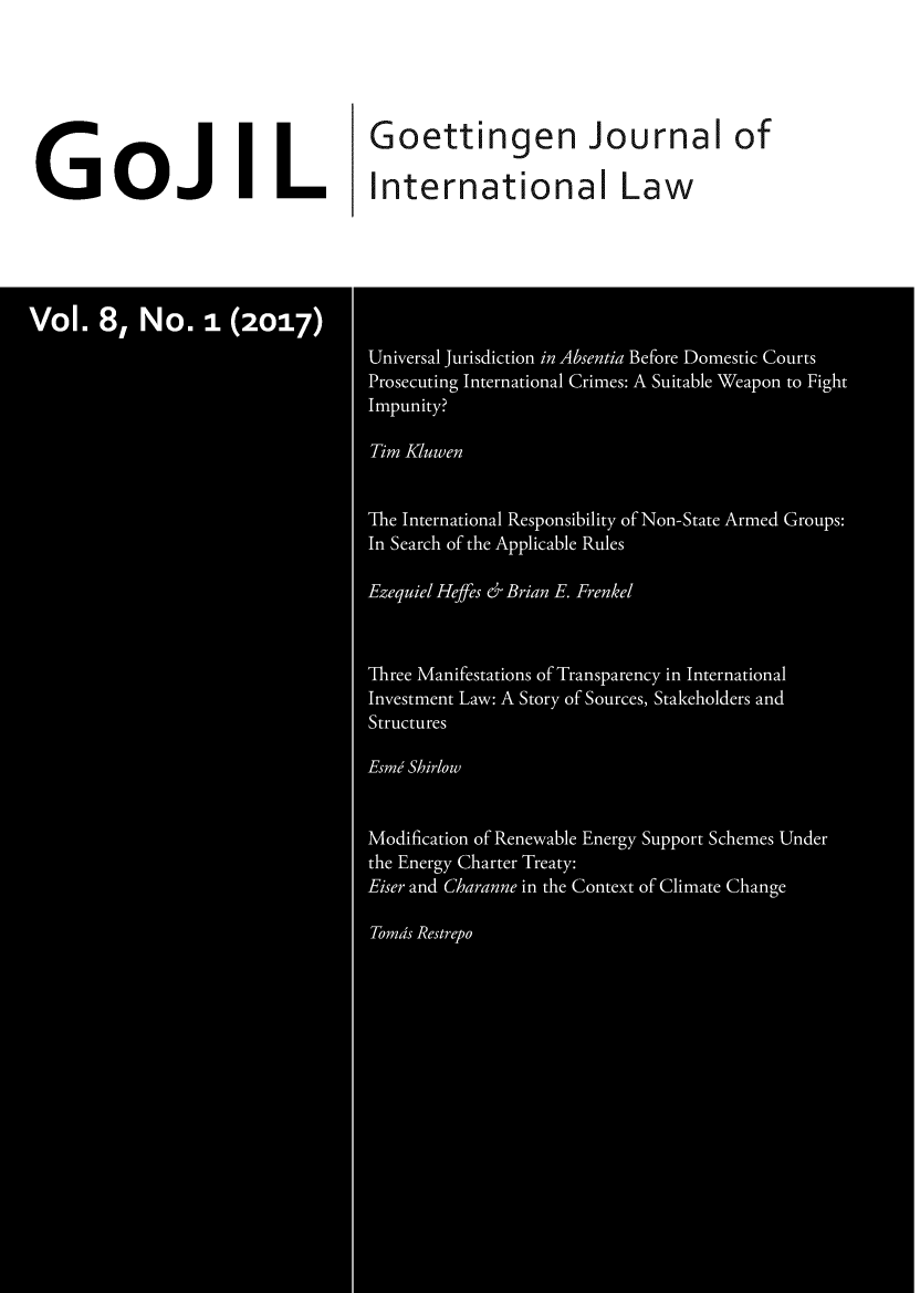 handle is hein.journals/gojil8 and id is 1 raw text is:               Goettingen Journal of
G  OJ    LInternational Law


