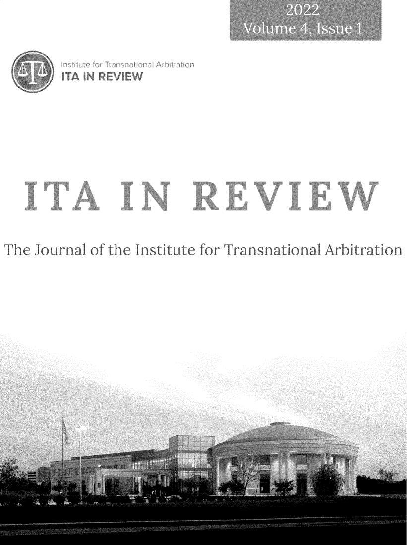handle is hein.journals/itarev4 and id is 1 raw text is: 













The Journal of the Institute for Transnational Arbitration



