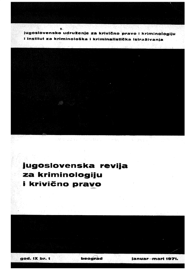 handle is hein.journals/jccl9 and id is 1 raw text is: 


















Jugaslovenska  revija
za kriminolagiju
I krivinno pravo


