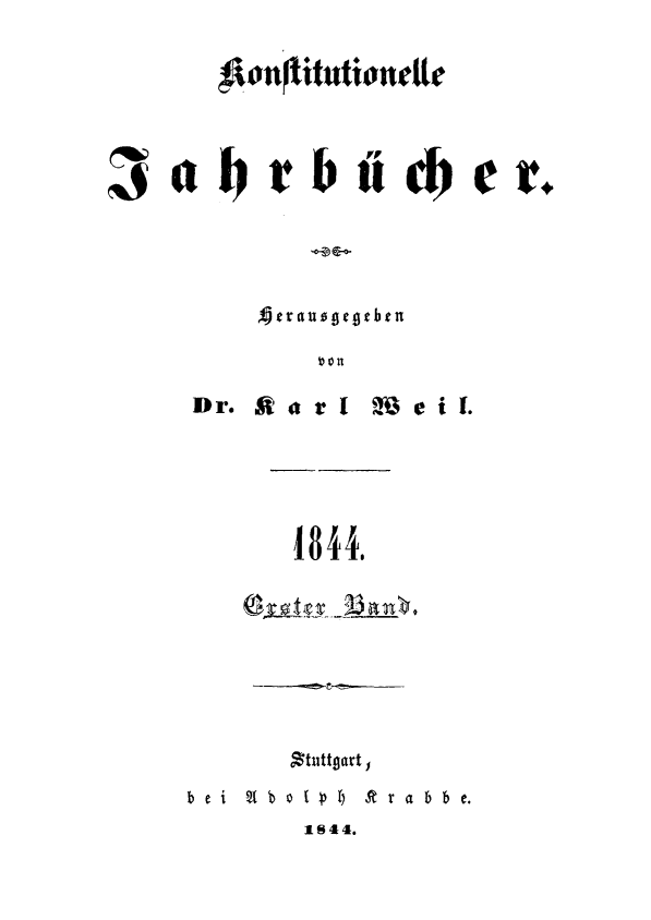 handle is hein.journals/konjhr1844 and id is 1 raw text is: 













r  on g t tne


Dr. Aarl  I


w  e i I.


1844.


Stuttgart,


beI b   plf R A ra b1b.e.
        1 84 4.


