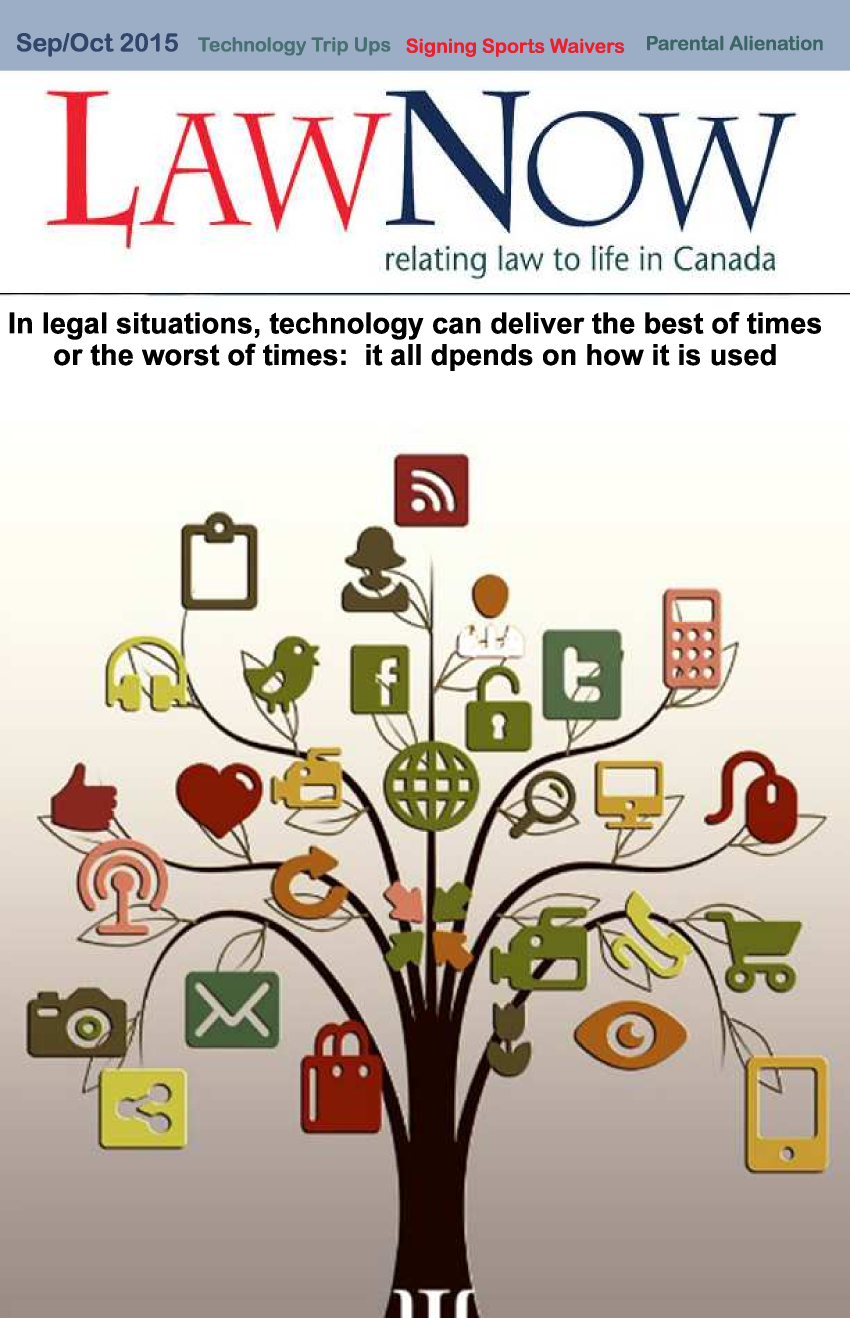 handle is hein.journals/lanow40 and id is 1 raw text is: 













                           relating law to life in Canada


In legal situations, technology can deliver the best of times

   or the worst of times: it all dpends on how it is used


U


1


E


.i
AYE


5 y _


. .


