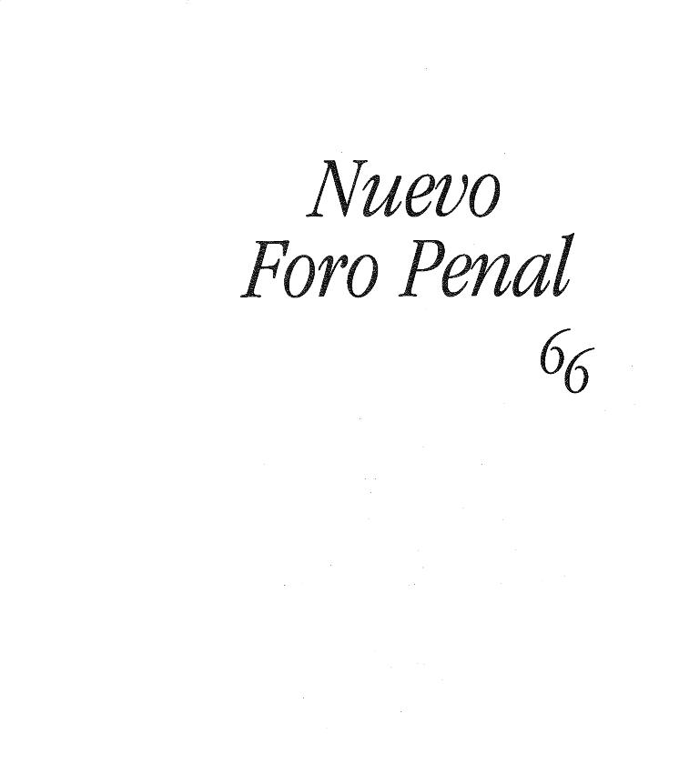 handle is hein.journals/nuefopnl66 and id is 1 raw text is: 
  Nvuevo
Foro Penal
         66


