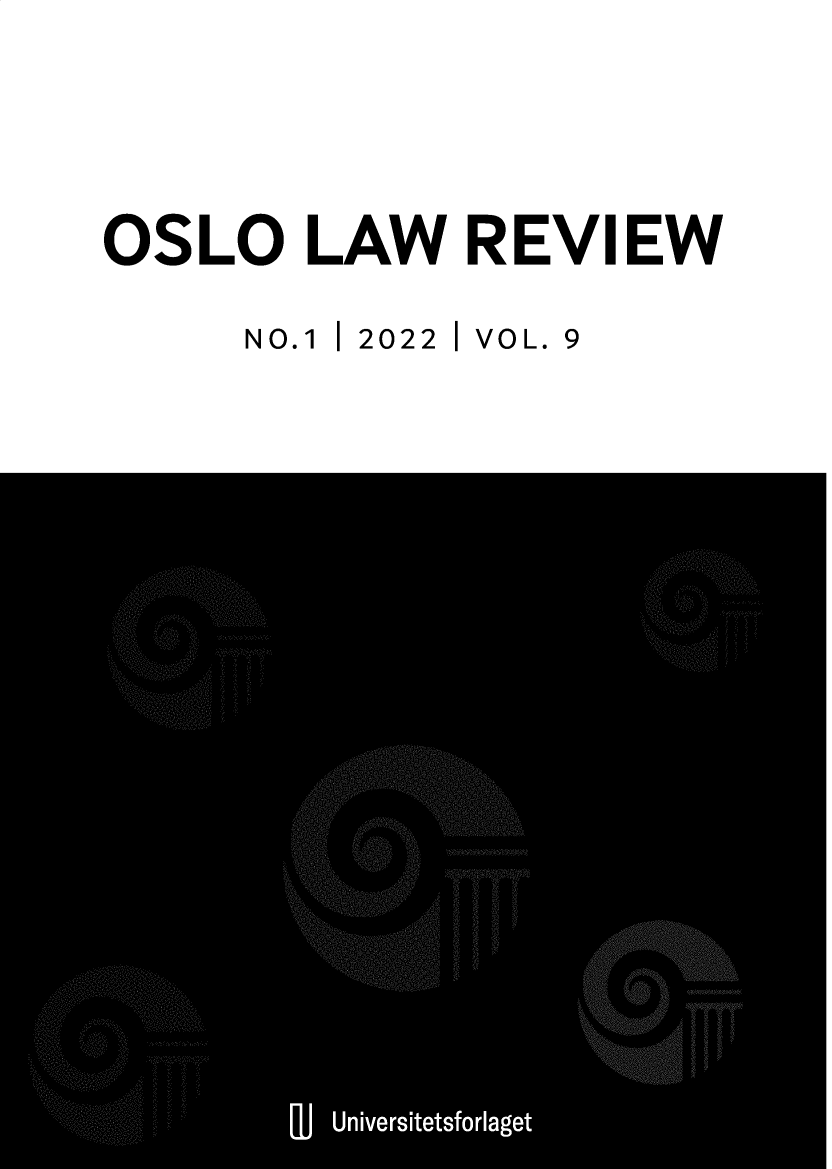 handle is hein.journals/oslo9 and id is 1 raw text is: 







OSLO  LAW  REVIEW


NO.1 I


2022


VOL.


9


|


