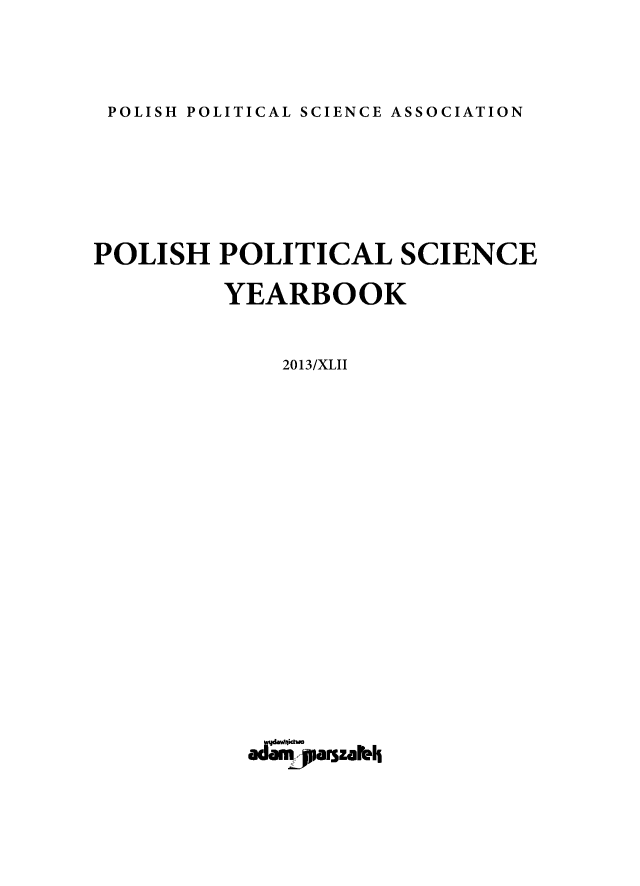 handle is hein.journals/ppsy38 and id is 1 raw text is: 


POLISH POLITICAL SCIENCE ASSOCIATION


POLISH  POLITICAL SCIENCE
         YEARBOOK

             2013/XLII














          acG;;;Parsza8M



