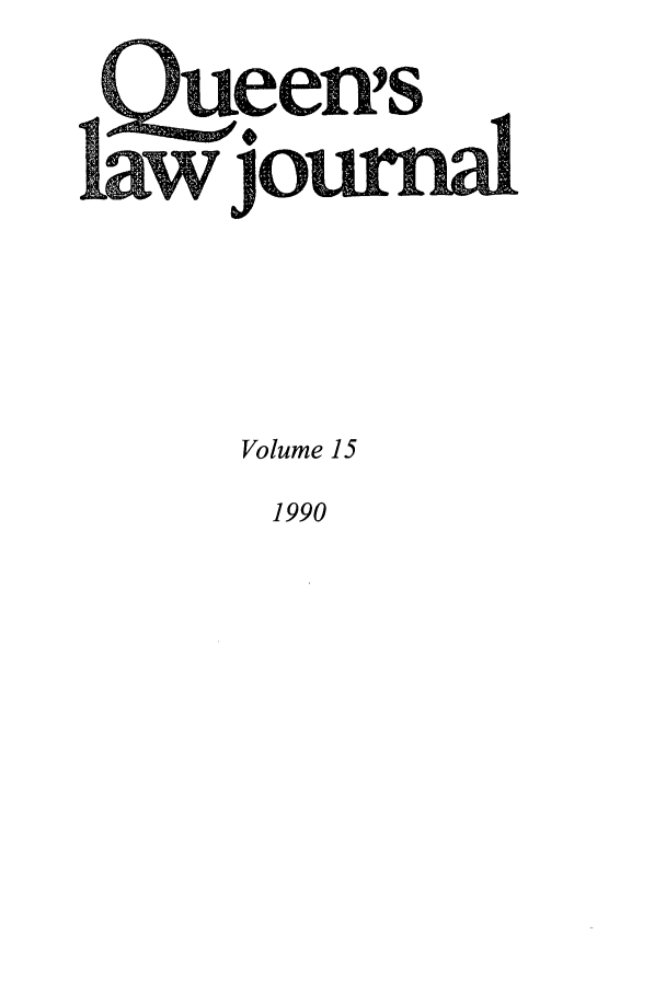 handle is hein.journals/queen15 and id is 1 raw text is: eel 1s
Volume 15

1990



