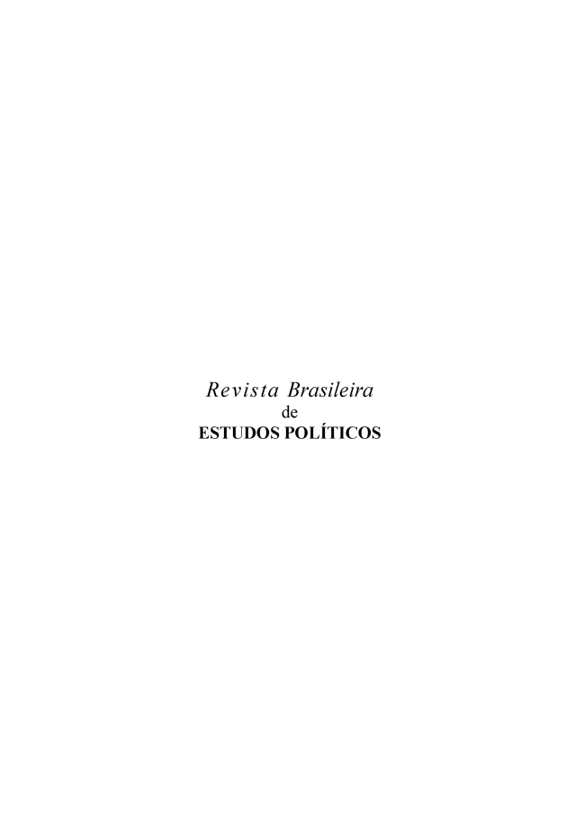 handle is hein.journals/rbep101 and id is 1 raw text is: 


















Revista Brasileira
        de
ESTUDOS POLÍTICOS



