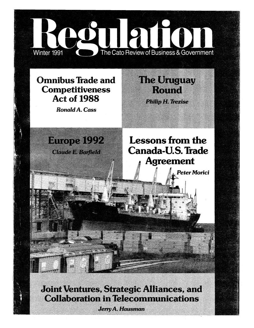 handle is hein.journals/rcatorbg14 and id is 1 raw text is: I

Omnibus Trade and
Competitiveness
Act of 1988

Ronald A. Cass

Lessons from the
Canada-U.S. Trade
*Agreement
Peter Morici


