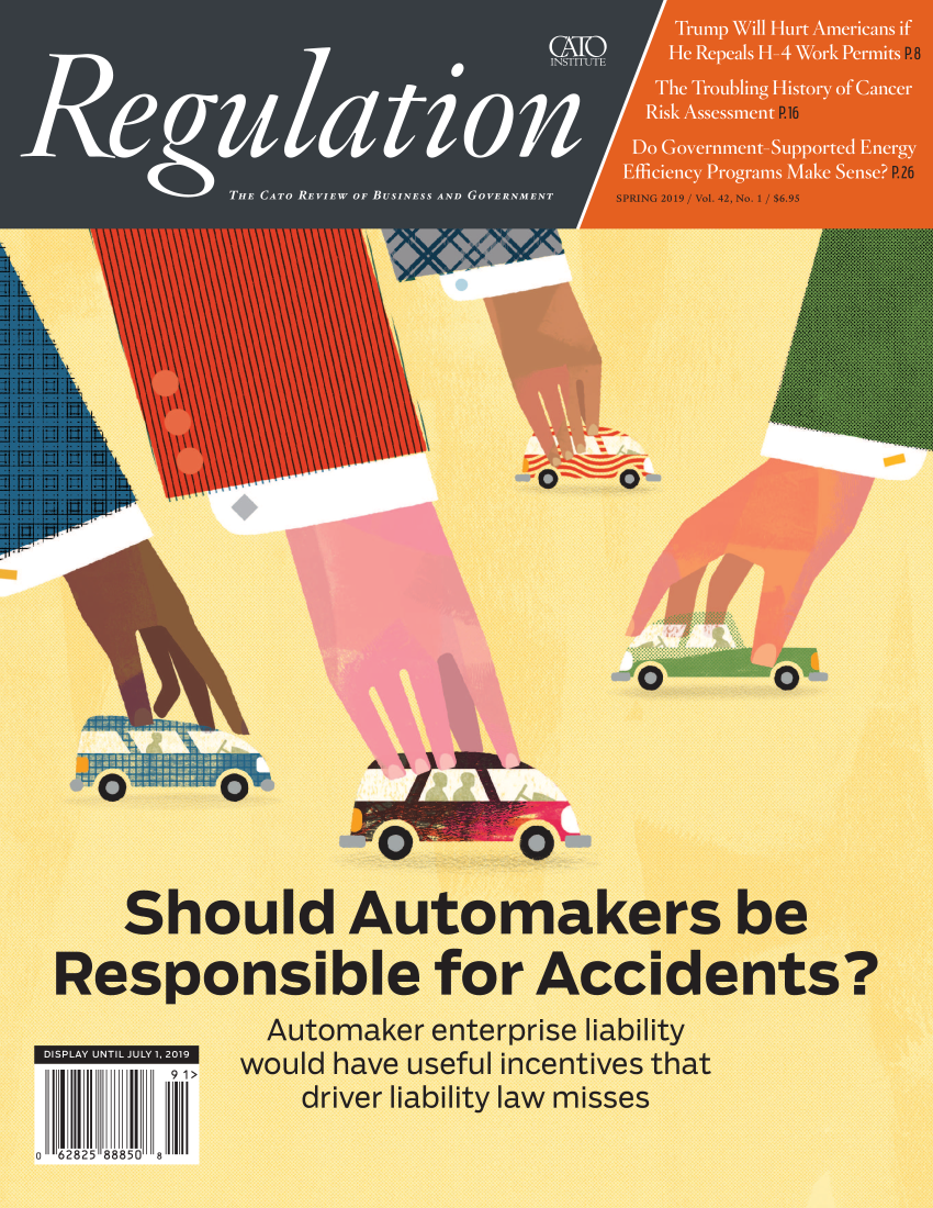 handle is hein.journals/rcatorbg42 and id is 1 raw text is: 






















    Should Automakers be
 Responsible for Accidents?
          Automaker enterprise liability
IP,      would have useful incentives that
            driver liability law misses



