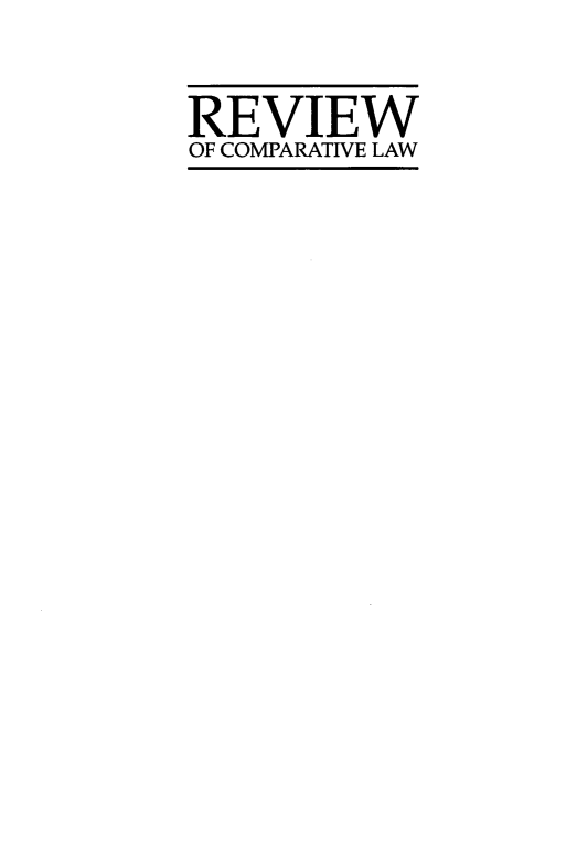 handle is hein.journals/recol12 and id is 1 raw text is: REVIEW
OF COMPARATIVE LAW


