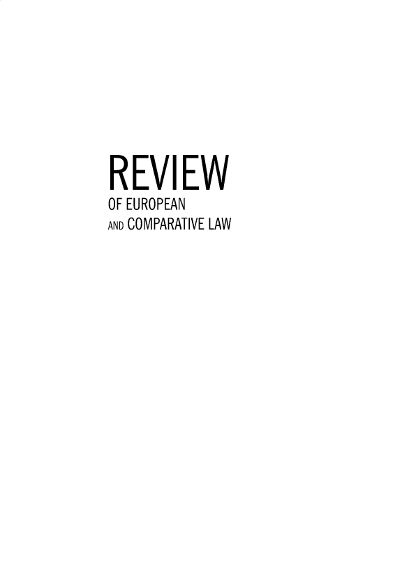handle is hein.journals/recol38 and id is 1 raw text is: REVIEW
OF EUROPEAN
AND COMPARATIVE LAW


