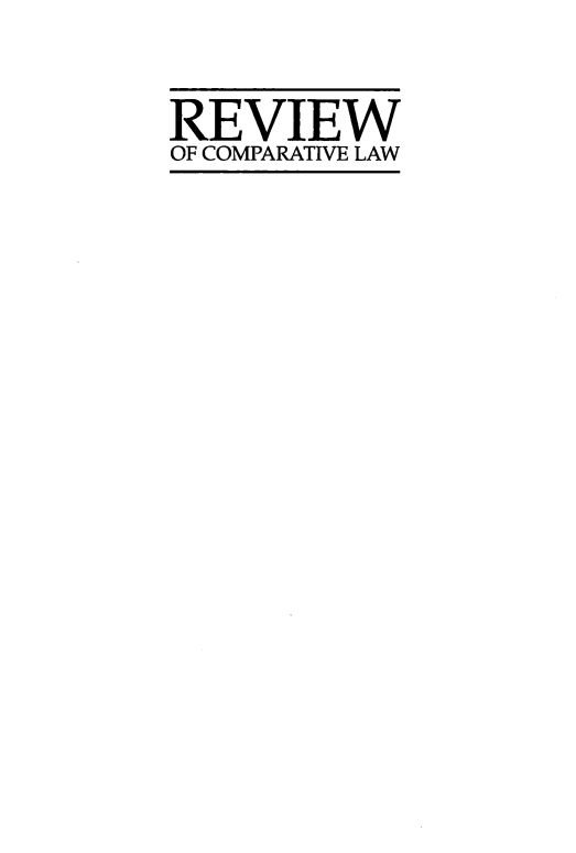 handle is hein.journals/recol7 and id is 1 raw text is: REVIEW
OF COMPARATIVE LAW


