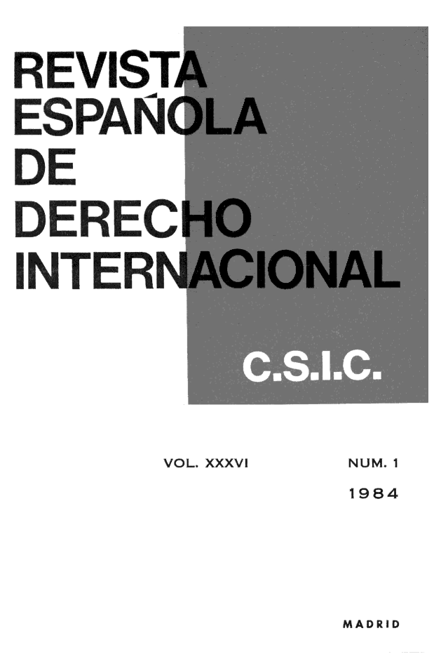 handle is hein.journals/redi36 and id is 1 raw text is: REVIS
ESPAN(
DE
DEREC
INTERN


VOL. XXXVI


NUM. I
1984


MADRID


