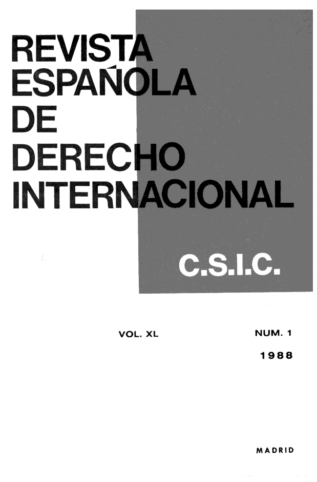 handle is hein.journals/redi40 and id is 1 raw text is: REVISTg
ESPAN(
DE
DEIREC
INTRN|


VOL. XL


NUM. 1
1988


MADRID


