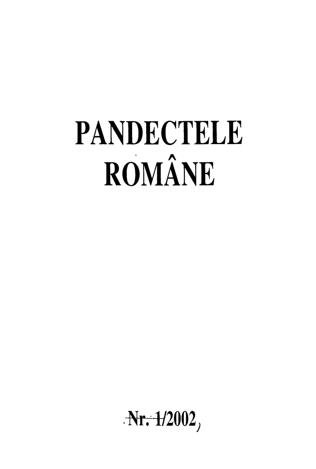 handle is hein.journals/rpanderom2002 and id is 1 raw text is: 


PANDECTELE
  ROMANE






  ,-&&/2002


