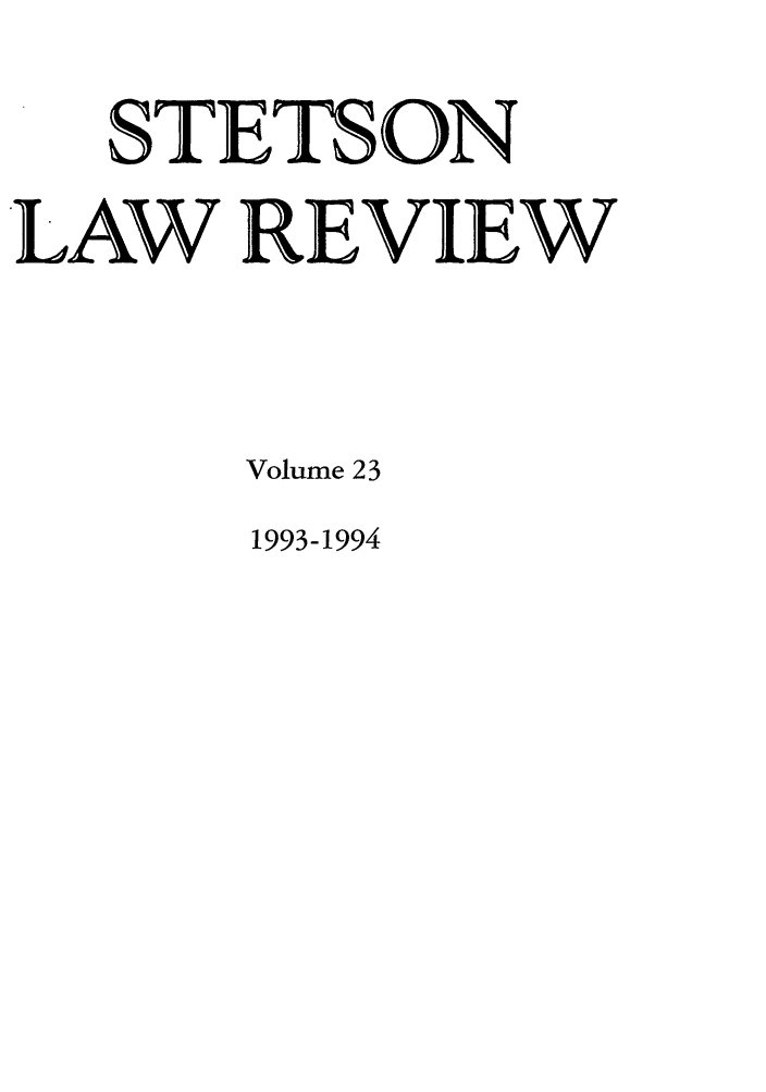 handle is hein.journals/stet23 and id is 1 raw text is: STETS ON
.LAW REVIEW
Volume 23

1993-1994


