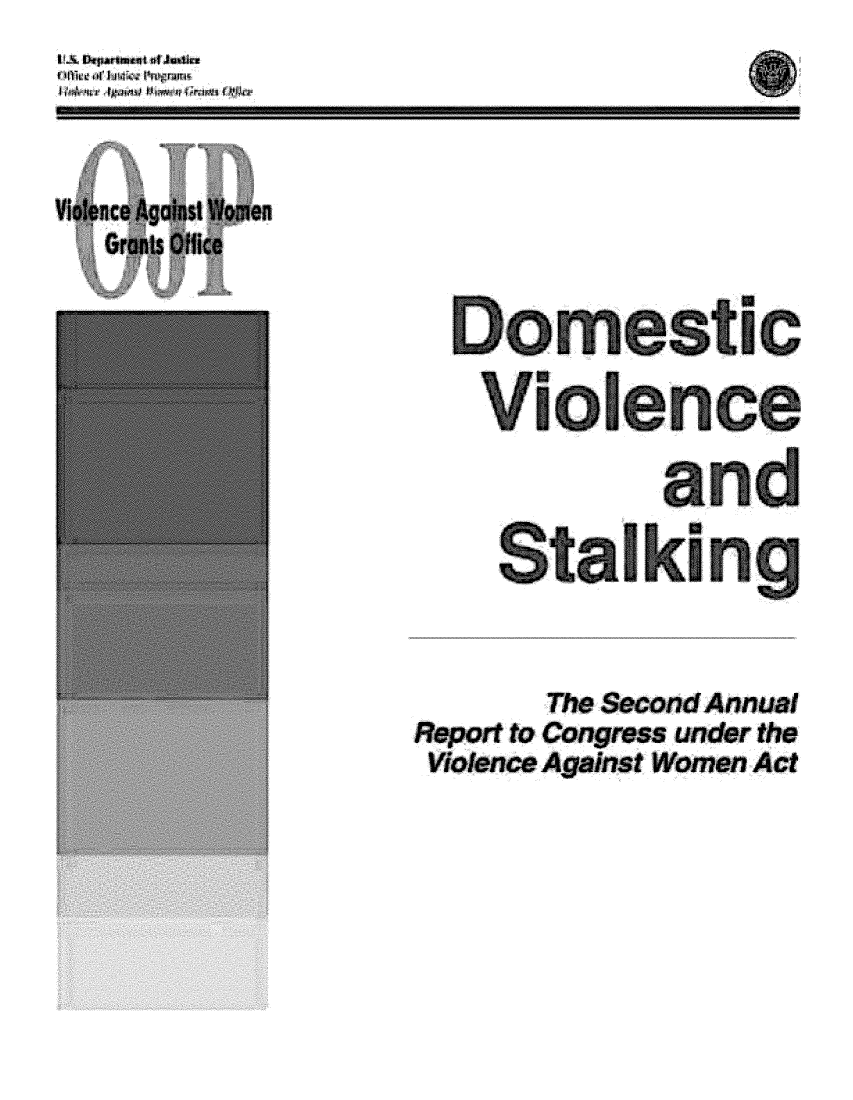 handle is hein.journals/stkdmvi1997 and id is 1 raw text is: 1'2,t E wpatm.ct tit  mUlic




   ViolnceAgaisttome
     Grants Oenice











                TheSeodAna
                RCunder the
            Violnce Against Women Act


