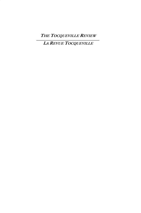handle is hein.journals/tocqvr40 and id is 1 raw text is: THE TOCQUEVILLE REVIEW
LA REVUE TOCQUEVILLE


