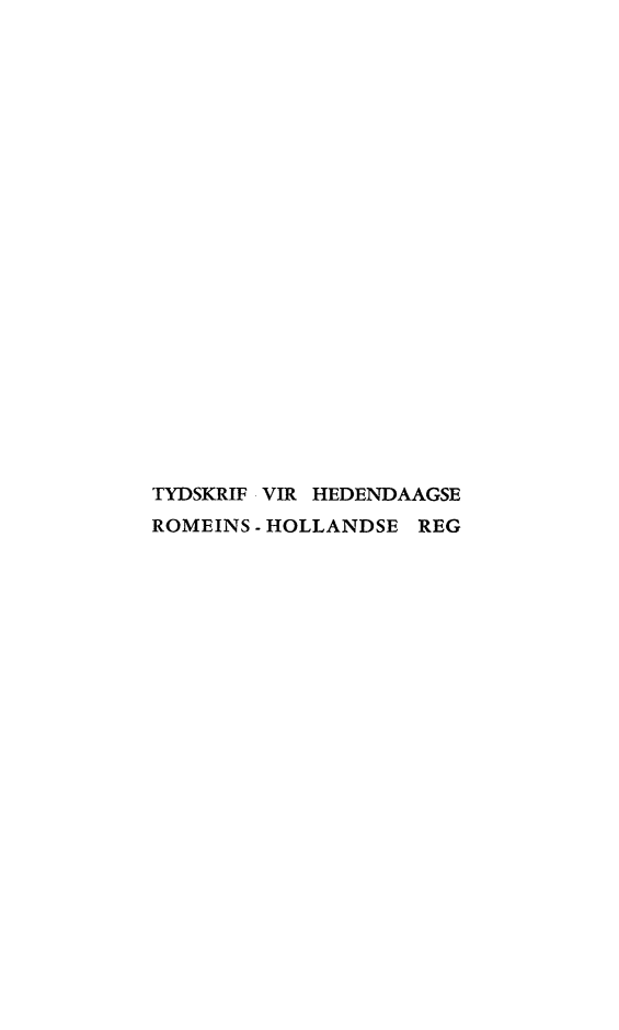 handle is hein.journals/tyromhldre21 and id is 1 raw text is: 























TYDSKRIF VIR HEDENDAAGSE
ROMEINS - HOLLANDSE REG



