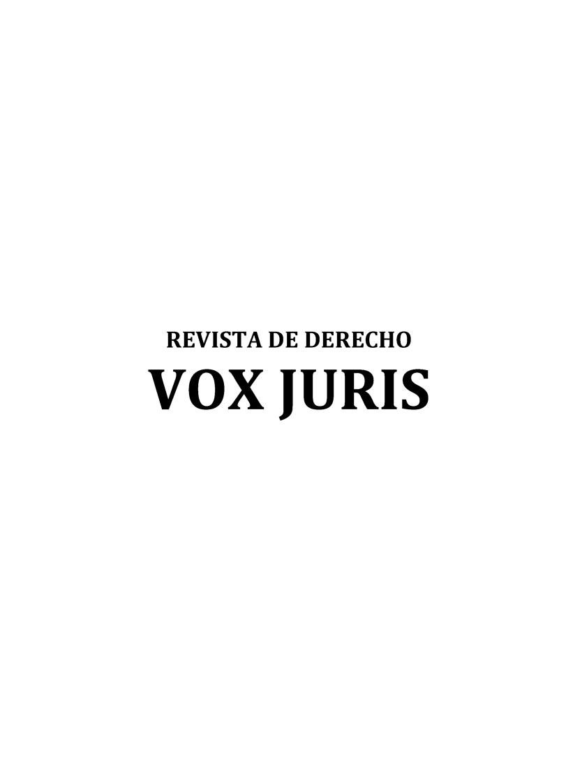handle is hein.journals/voxjurs19 and id is 1 raw text is: 






REVISTA DE DERECHO
VOX JURIS


