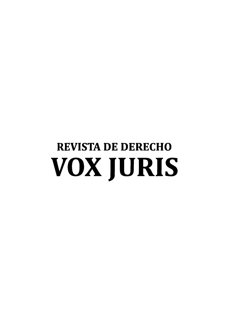 handle is hein.journals/voxjurs26 and id is 1 raw text is: 





REVISTA DE DERECHO
VOX JURIS


