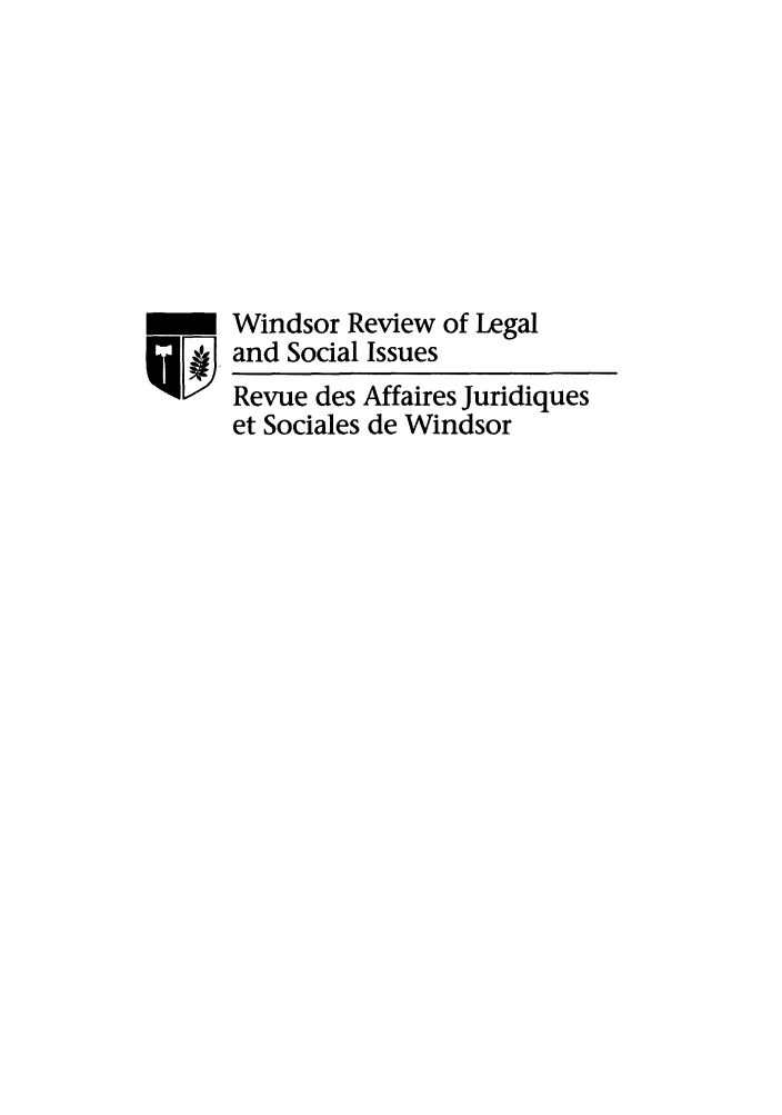 handle is hein.journals/wrlsi29 and id is 1 raw text is: Windsor Review of Legal
and Social Issues
Revue des Affaires Juridiques
et Sociales de Windsor


