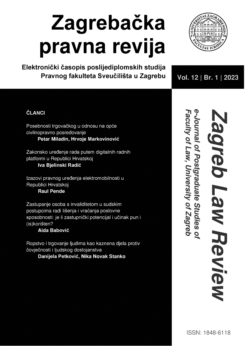 handle is hein.journals/zagreb12 and id is 1 raw text is: 


      Zagrebacka


    pravna revija

Elektronidki dasopis poslijediplomskih studija
    Pravnog fakulteta Sveudilita u Zagrebu


17 S   6A

S6


N


aSN 1848-6


-n cb








.

.

  Cf)


