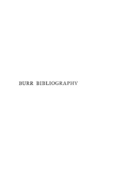 handle is hein.lbr/brrbio0001 and id is 1 raw text is: BURR BIBLIOGRAPHY


