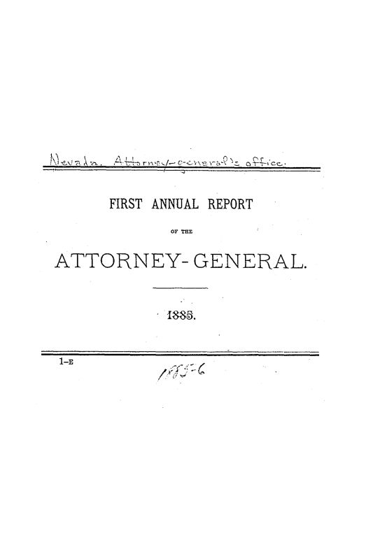 handle is hein.sag/sagnv0111 and id is 1 raw text is: FIRST ANNUAL REPORT
OF THE
ATTORNEY- GENERAL.


