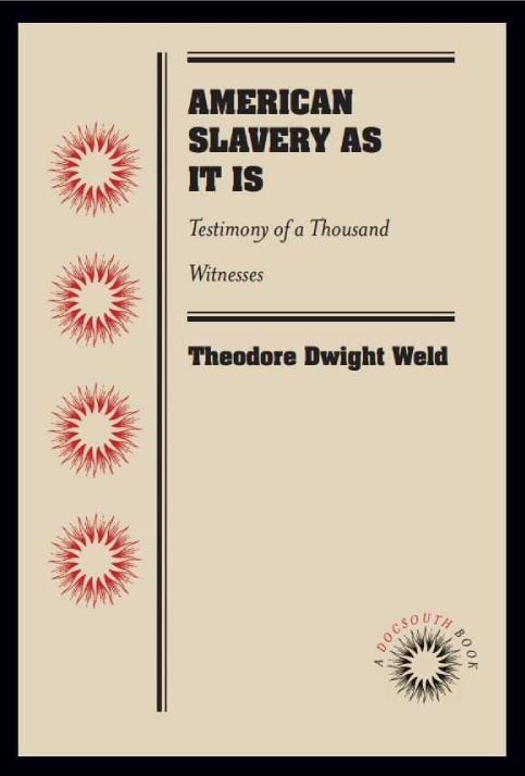 handle is hein.slavery/uncaaag0001 and id is 1 raw text is: 

AMERICAN
SLAVERY AS
IT IS
Testi mryl ofa Thousand
Witn esses


/


Theodore Dwight Weld



