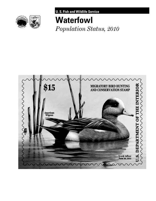 handle is hein.animal/watpopsts2010 and id is 1 raw text is:          U. . i n iifSevc
_       Waterfowl
        Population Status, 2010



