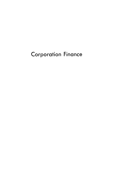handle is hein.beal/corance0001 and id is 1 raw text is: Corporation Finance


