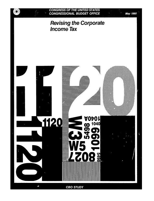 handle is hein.congrec/cbo0392 and id is 1 raw text is: Revising the Corporate
Income Tax
F  _    _



